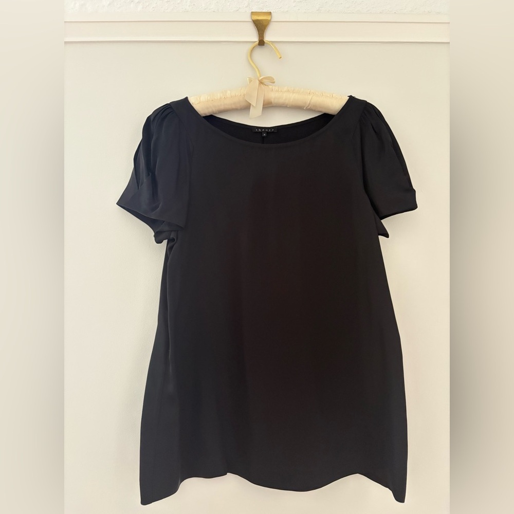 Theory Classic Black Blouse